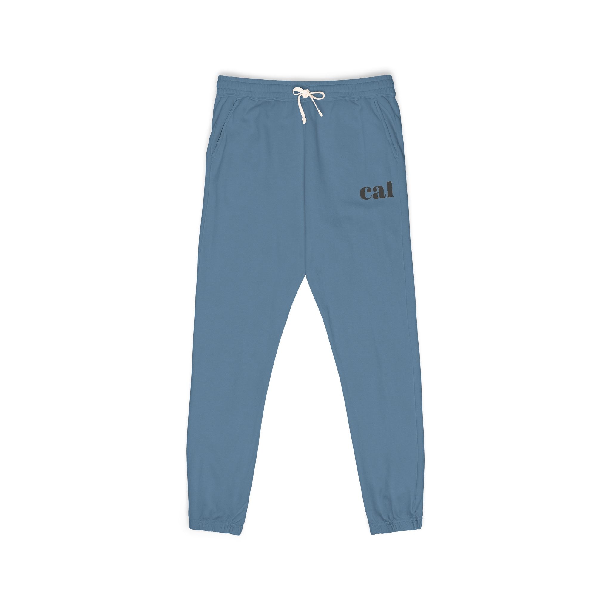 Garment-Dyed Fleece Sweatpants — Minimal Pocket Logo Joggers