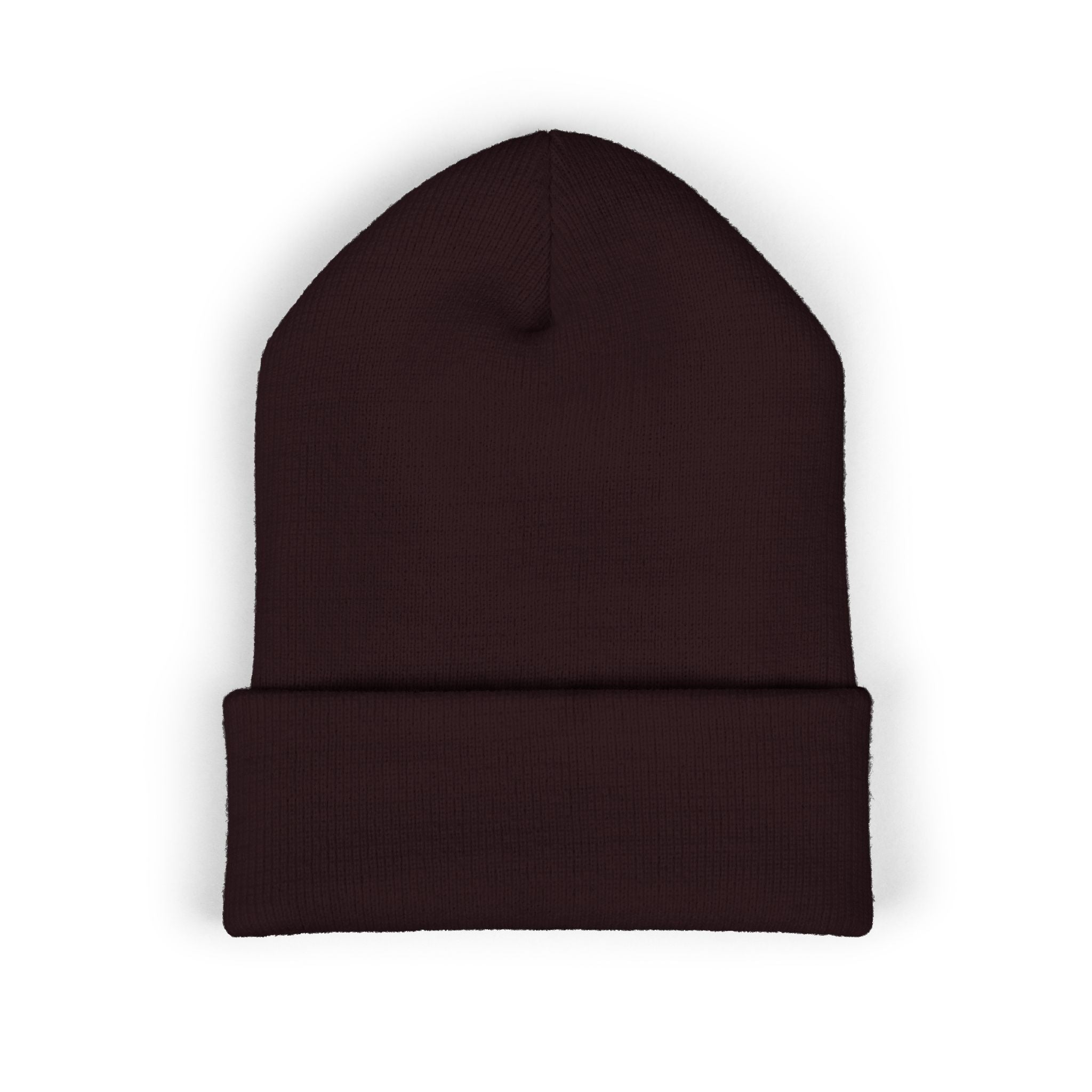 Embroidered "cül" Cuffed Beanie - Minimal Streetwear Knit Hat