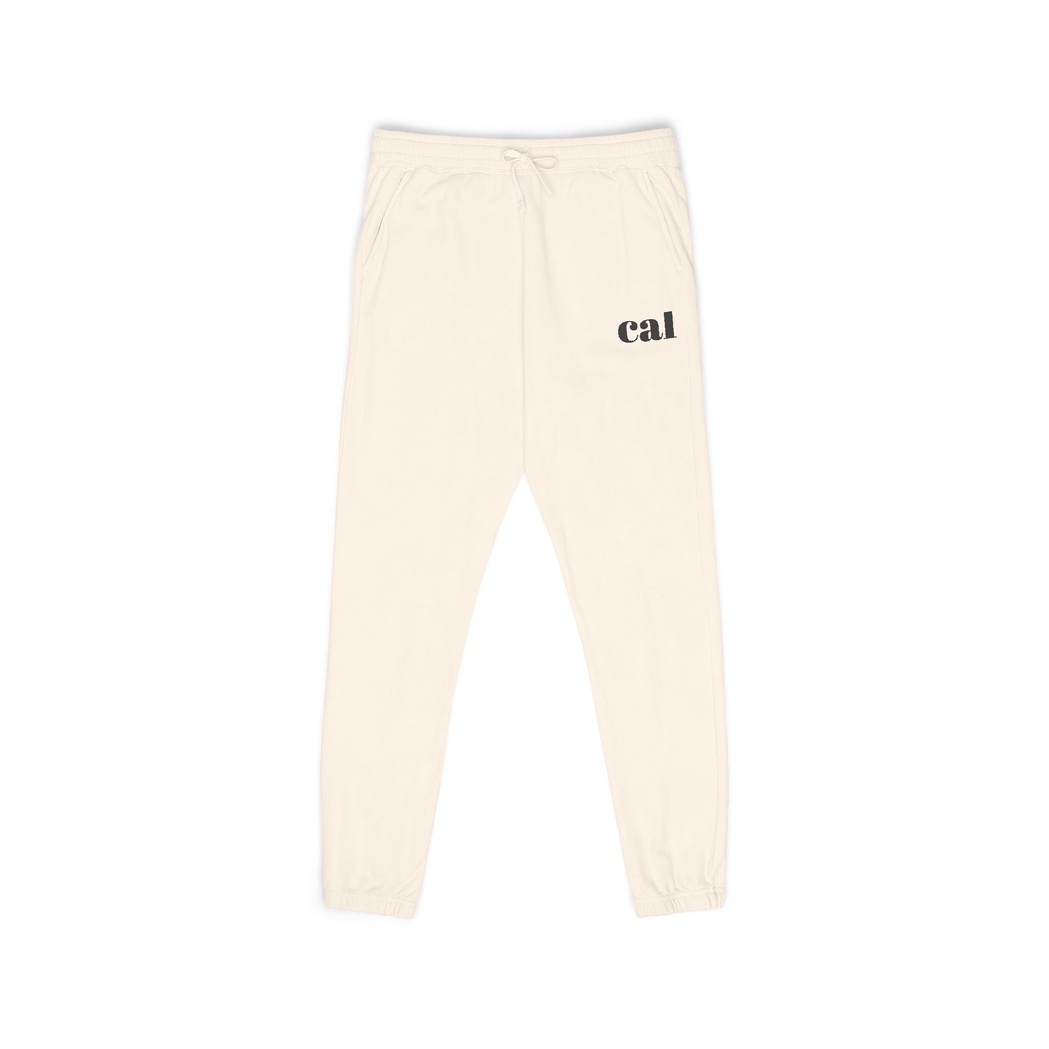 Garment-Dyed Fleece Sweatpants — Minimal Pocket Logo Joggers