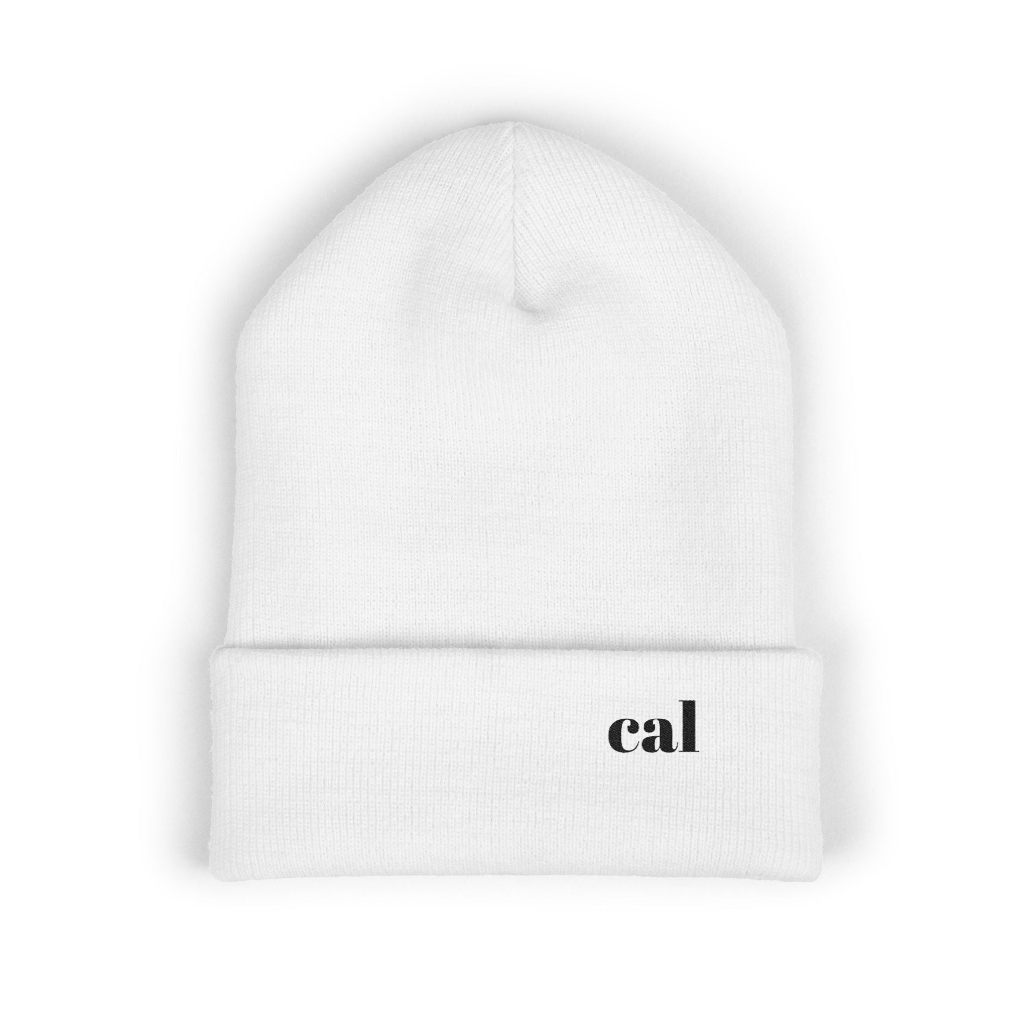 Embroidered "cül" Cuffed Beanie - Minimal Streetwear Knit Hat