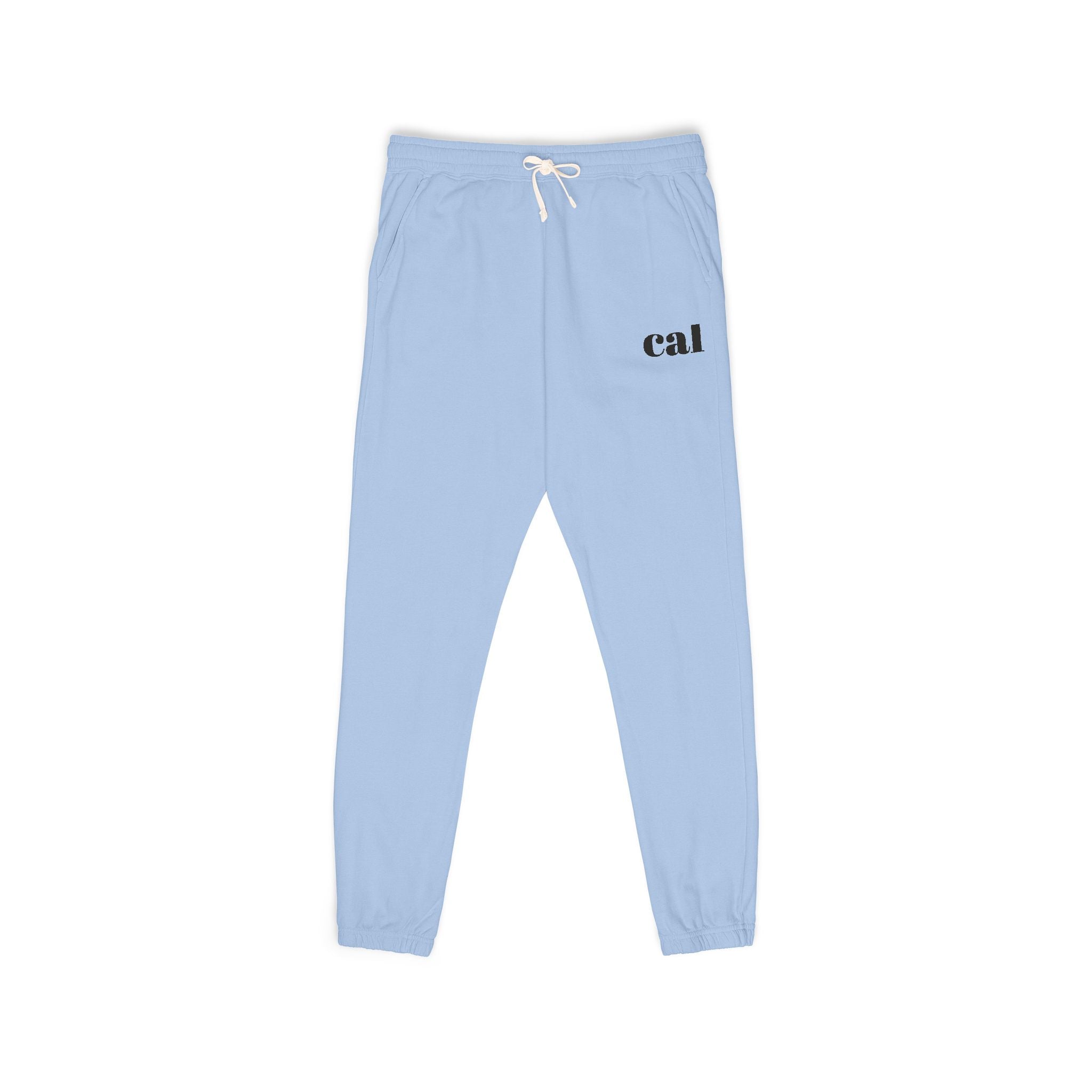 Garment-Dyed Fleece Sweatpants — Minimal Pocket Logo Joggers