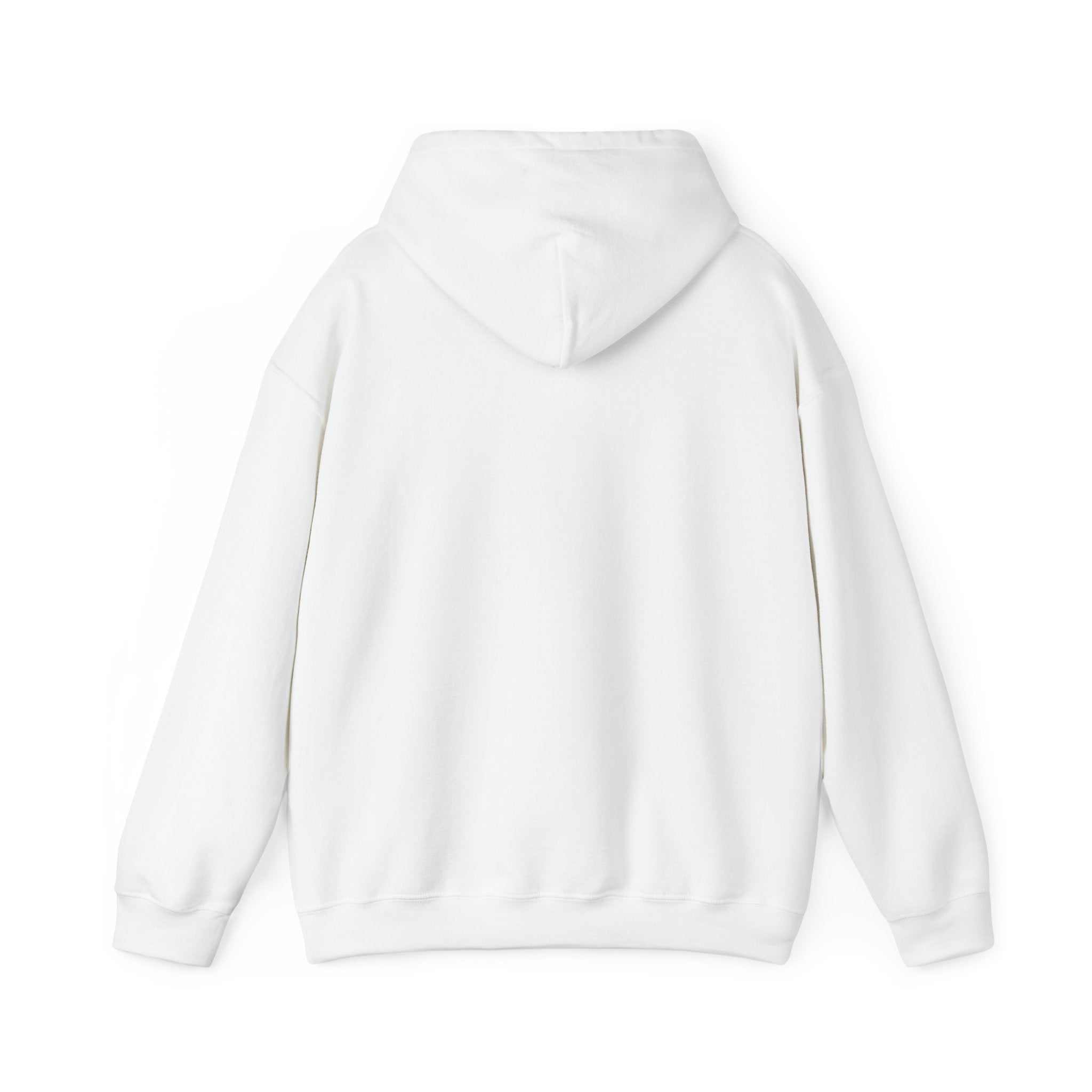 'cal' Minimalist White Hoodie — Small Chest Text Logo, Casual Everyday Pullover