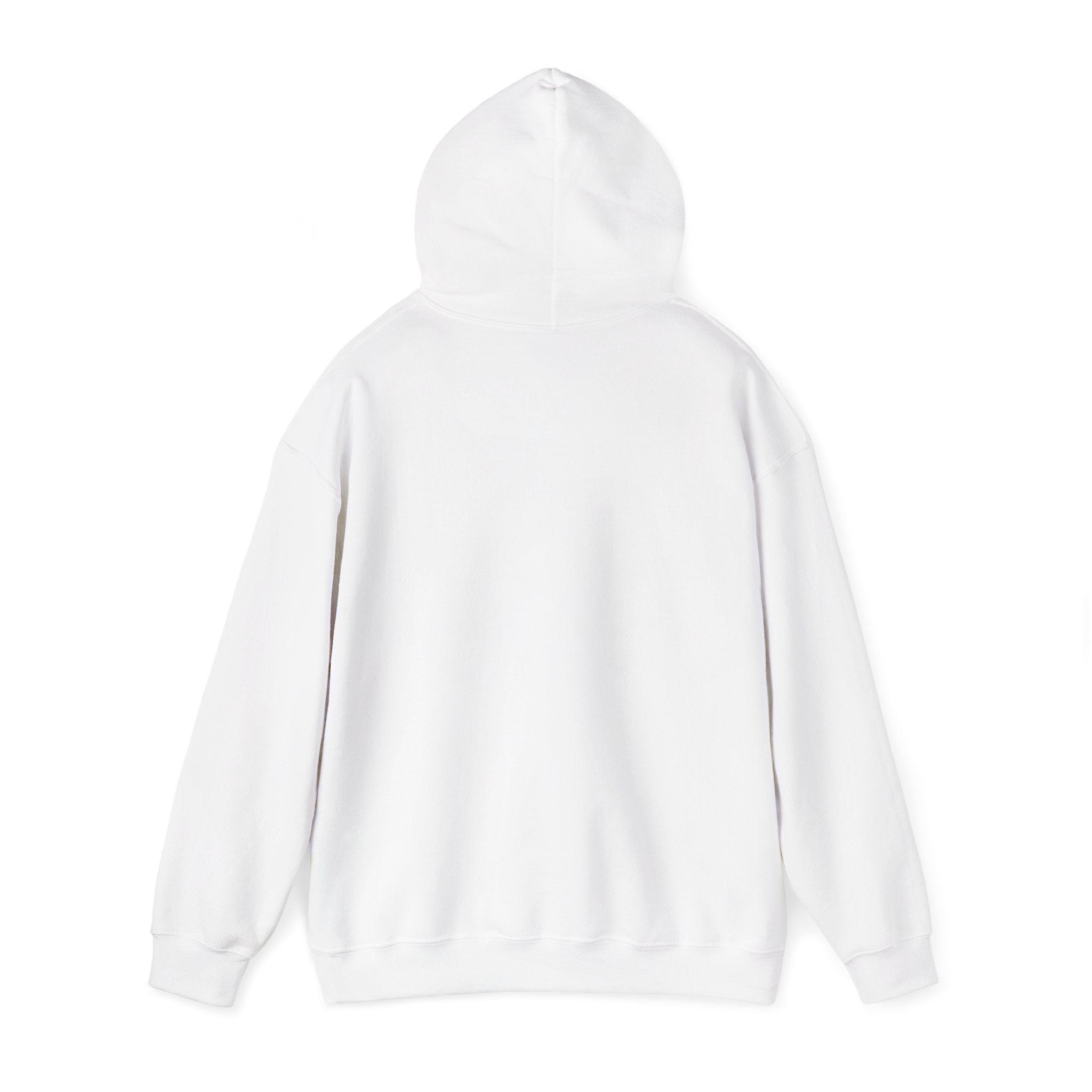 'cal' Minimalist White Hoodie — Small Chest Text Logo, Casual Everyday Pullover